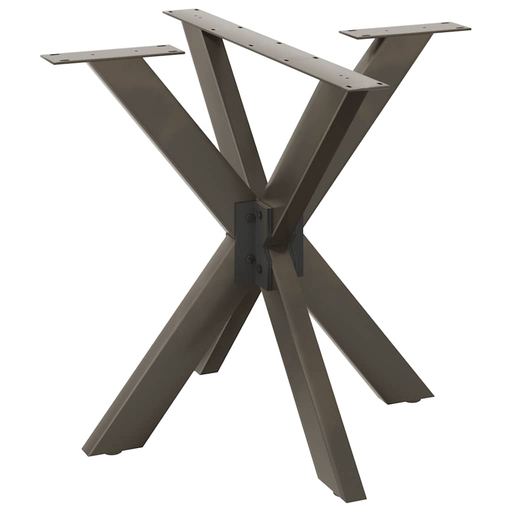 vidaXL Pata de mesa de comedor forma araña 85x85x(72-73) cm acero