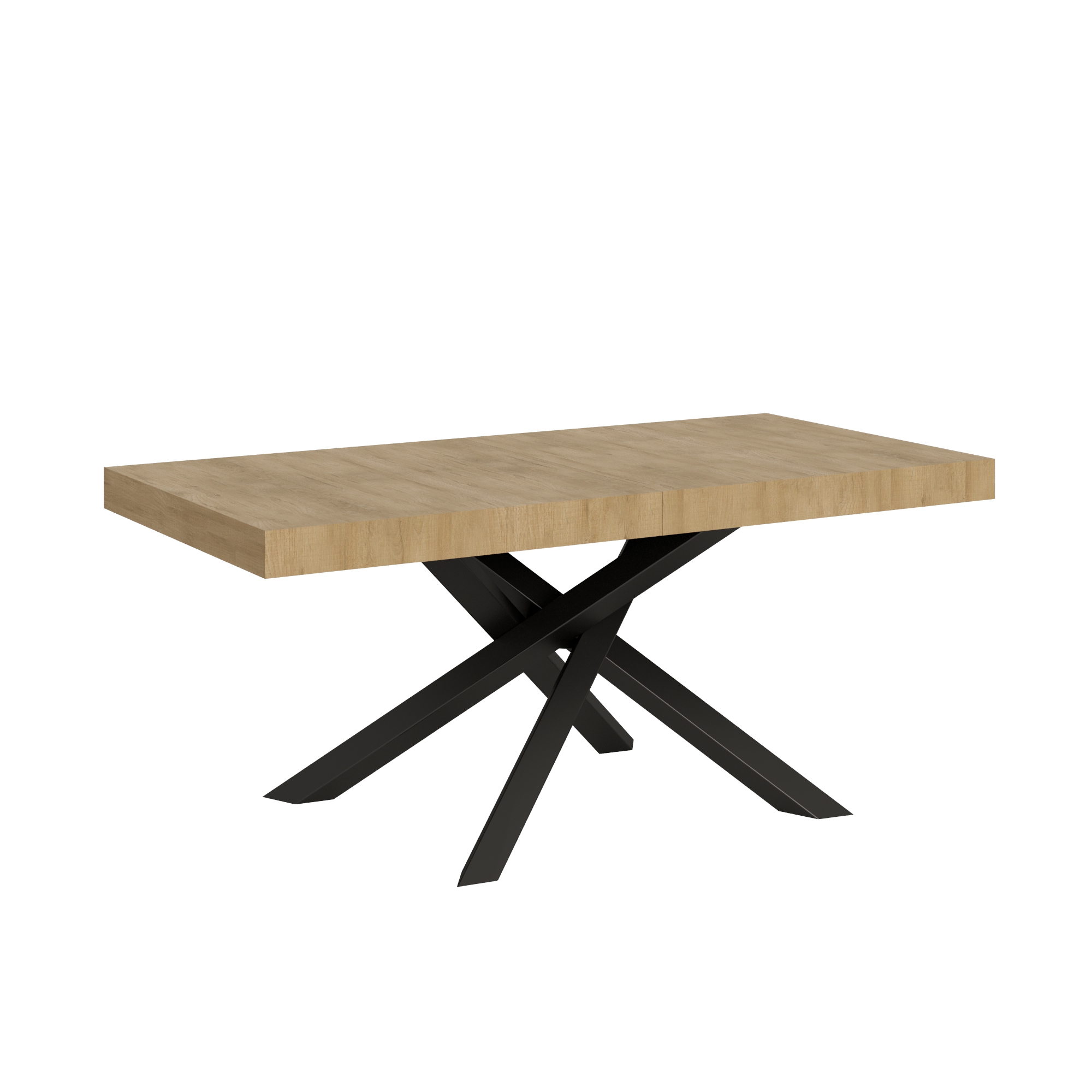 Mesa extensible 90x180/284 cm Volantis Roble Nature Estructura Antracita - Itamoby
