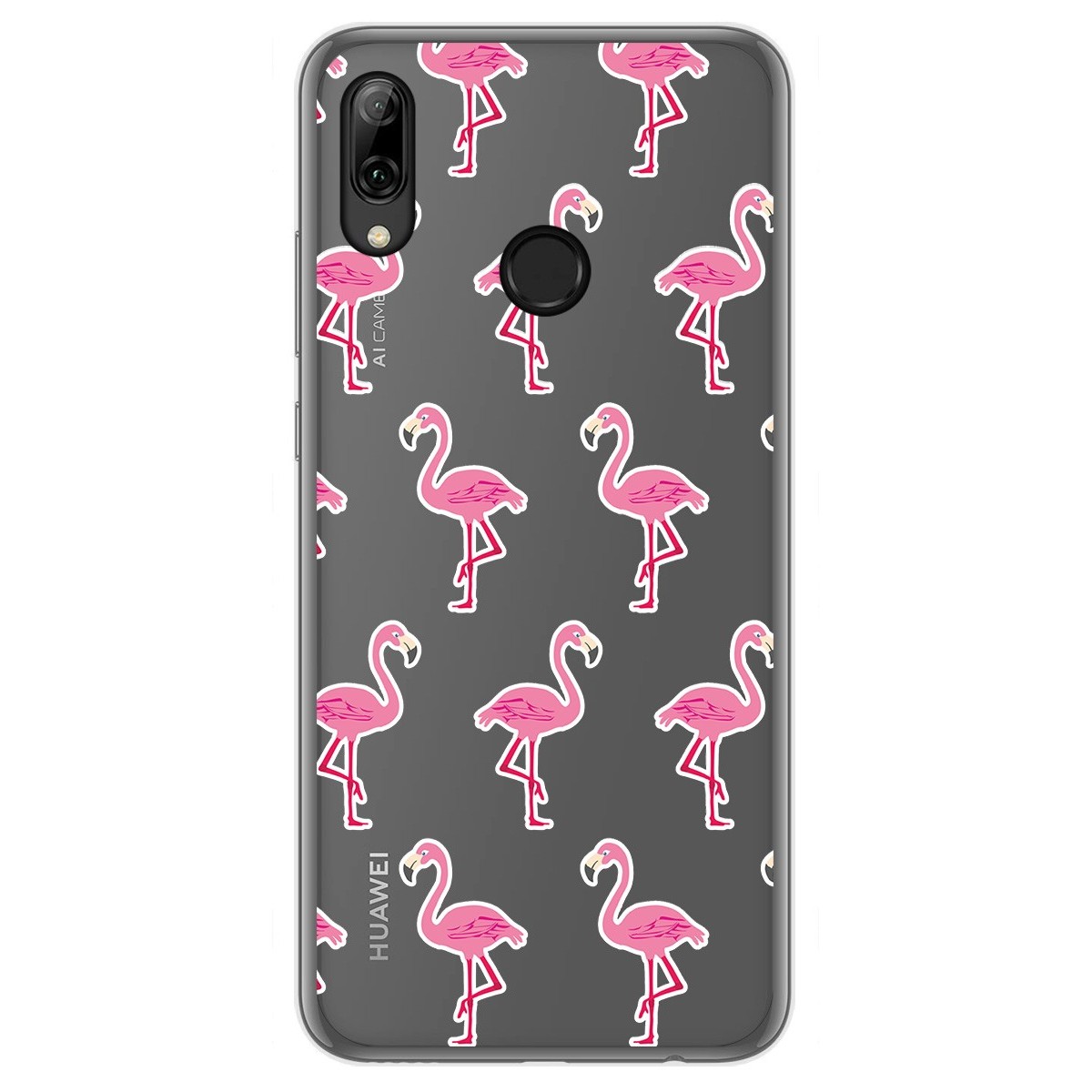 Tumundosmartphone Funda Gel Transparente para Huawei P Smart 2019 / Honor 10 Lite diseño Flamenco Dibujos
