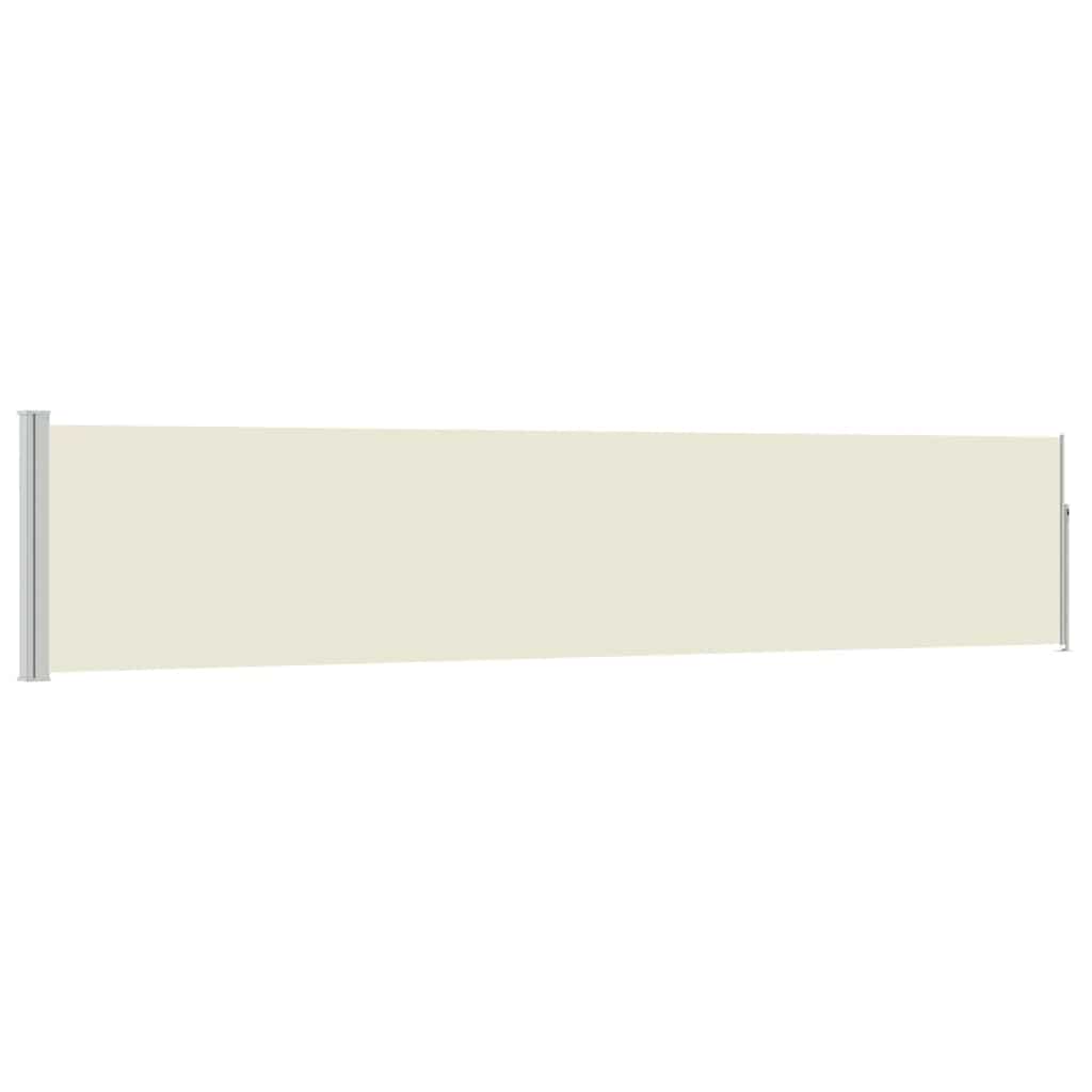 vidaXL Toldo lateral retráctil de jardín crema 100x500 cm