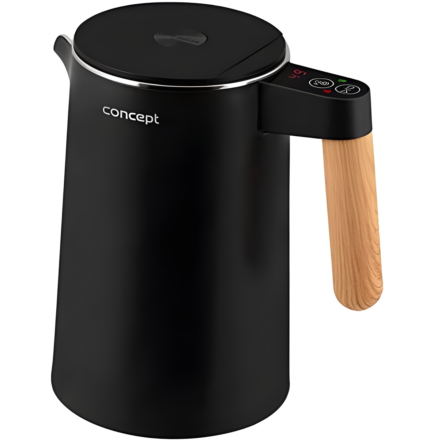 CONCEPT Hausgeräte RK3301-Kettle (stainless steel, 1.5L), black color