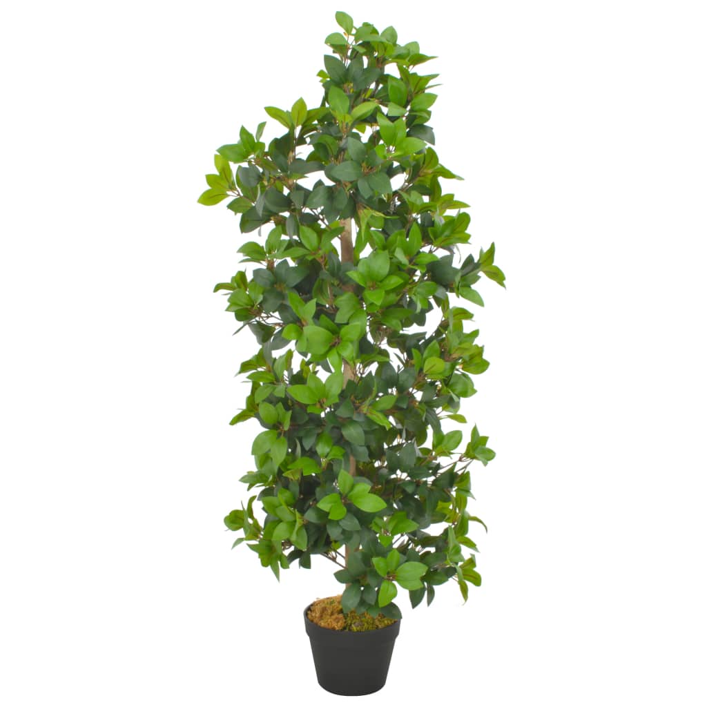 vidaXL Planta Artificial Árbol Laurel Decorativa Plástico Verde Maceta Dimensiones 40 cm (315 hojas),  120 cm (1350 hojas),  90 cm (885 hojas) y mas