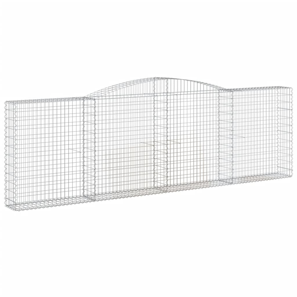 Vidaxl Cesta de Gaviones Arco Hierro Galvanizado 400x30x80/100cm