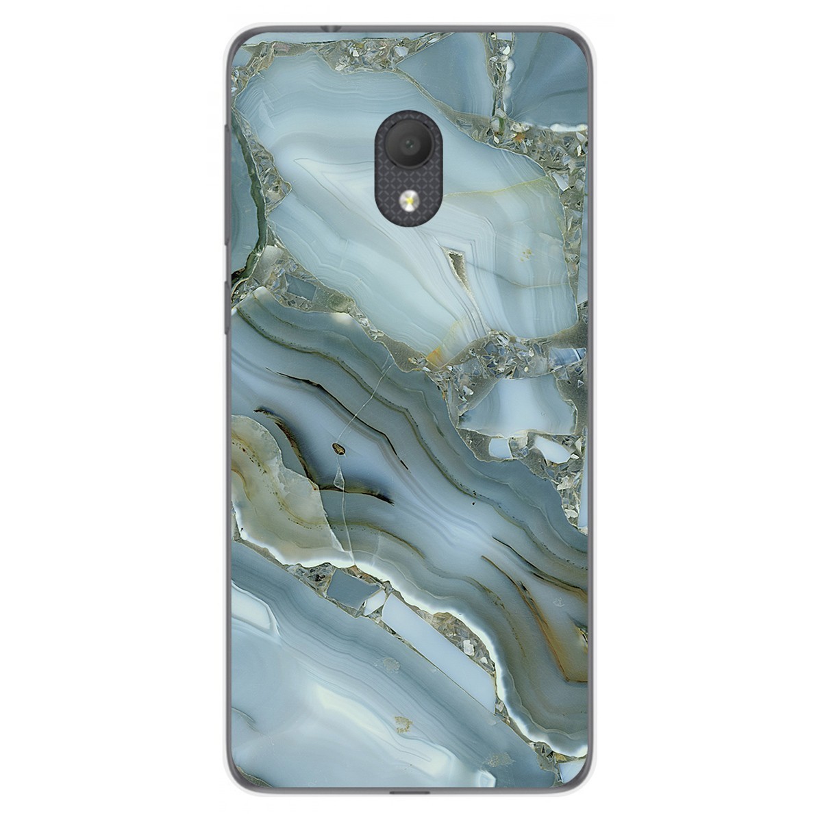Tumundosmartphone Funda Gel Tpu para Alcatel 1C 2019 diseño Mármol 09 Dibujos