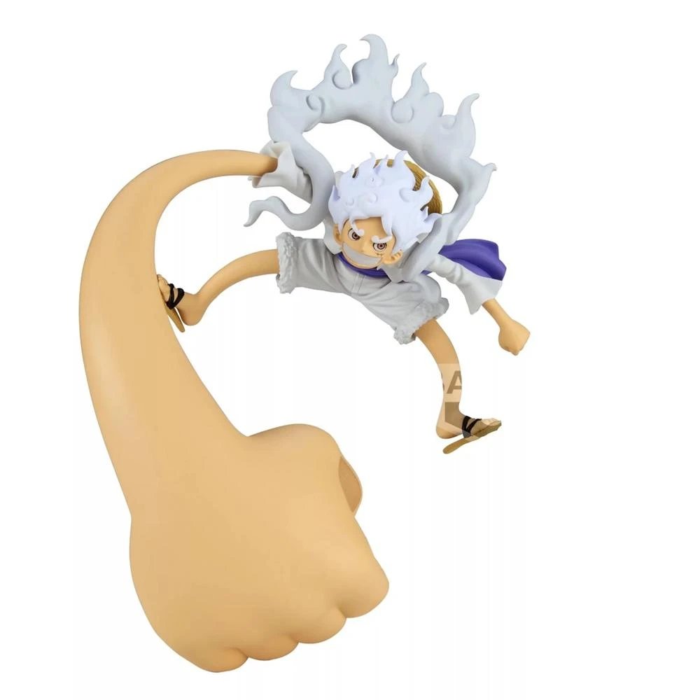 Banpresto - Figura de colección One Piece Monkey D. Luffy Gear 5, 12 cm, diseño dinámico y detallado para fans del anime, modelo BP89750P
