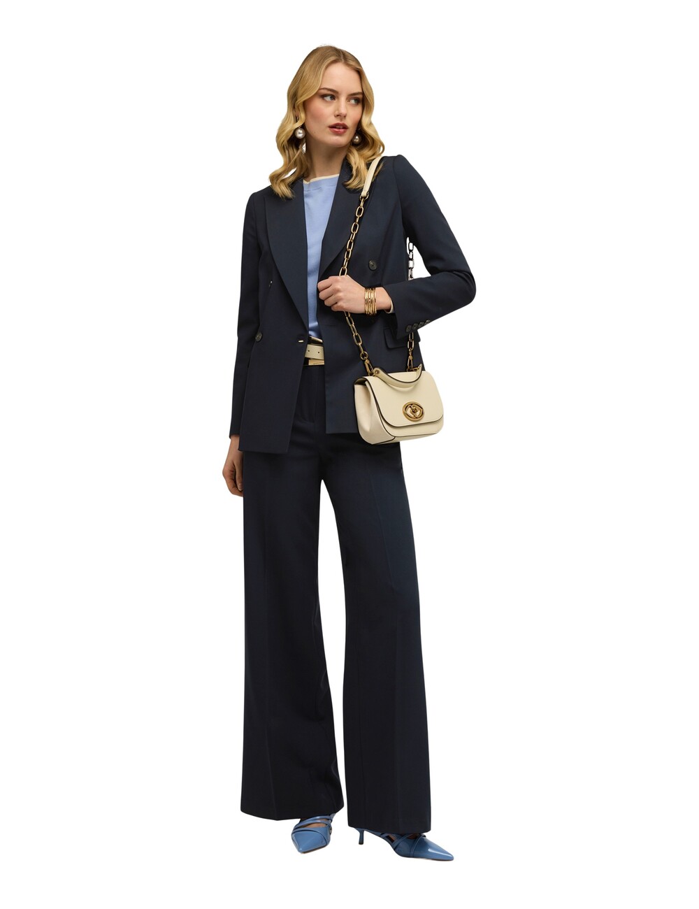 Motivi - Pantalones palazzo con pliegue marcado