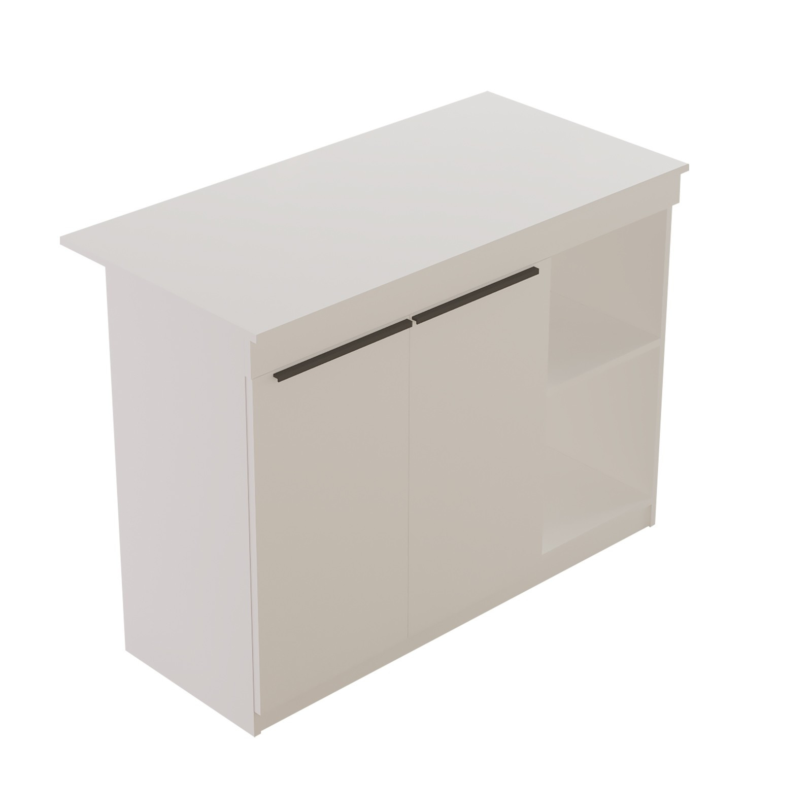 Habitat y Jardin - Mesa de cocina de madera "Orlando" - 120 x 60 x 88 cm - Blanca