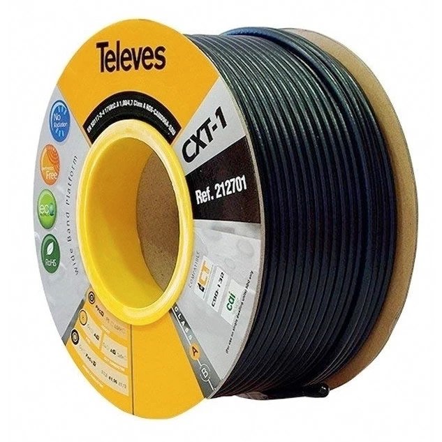 Televes - Amplificador de señal para antena modelo 212701 negro, ideal para instalaciones domésticas y profesionales hasta 100 m, con baja interferencia y alta estabilidad para televisión, smart TV y TV box
