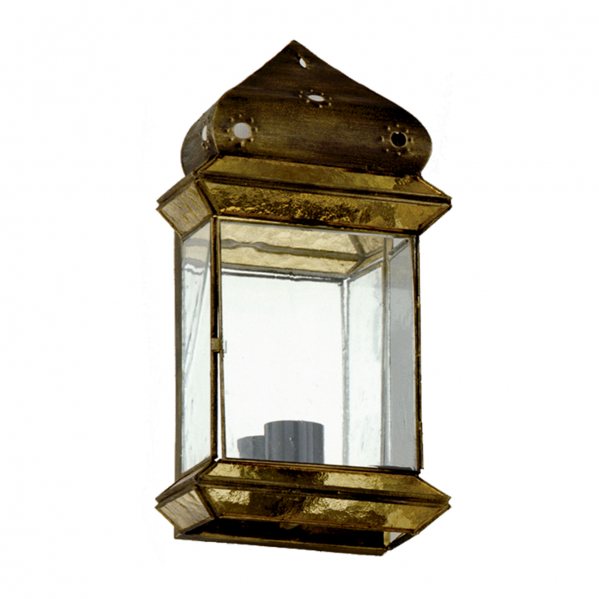 Aplique 3 caras 1xe27 ambarina cuero/ambar 36x18x11 cm