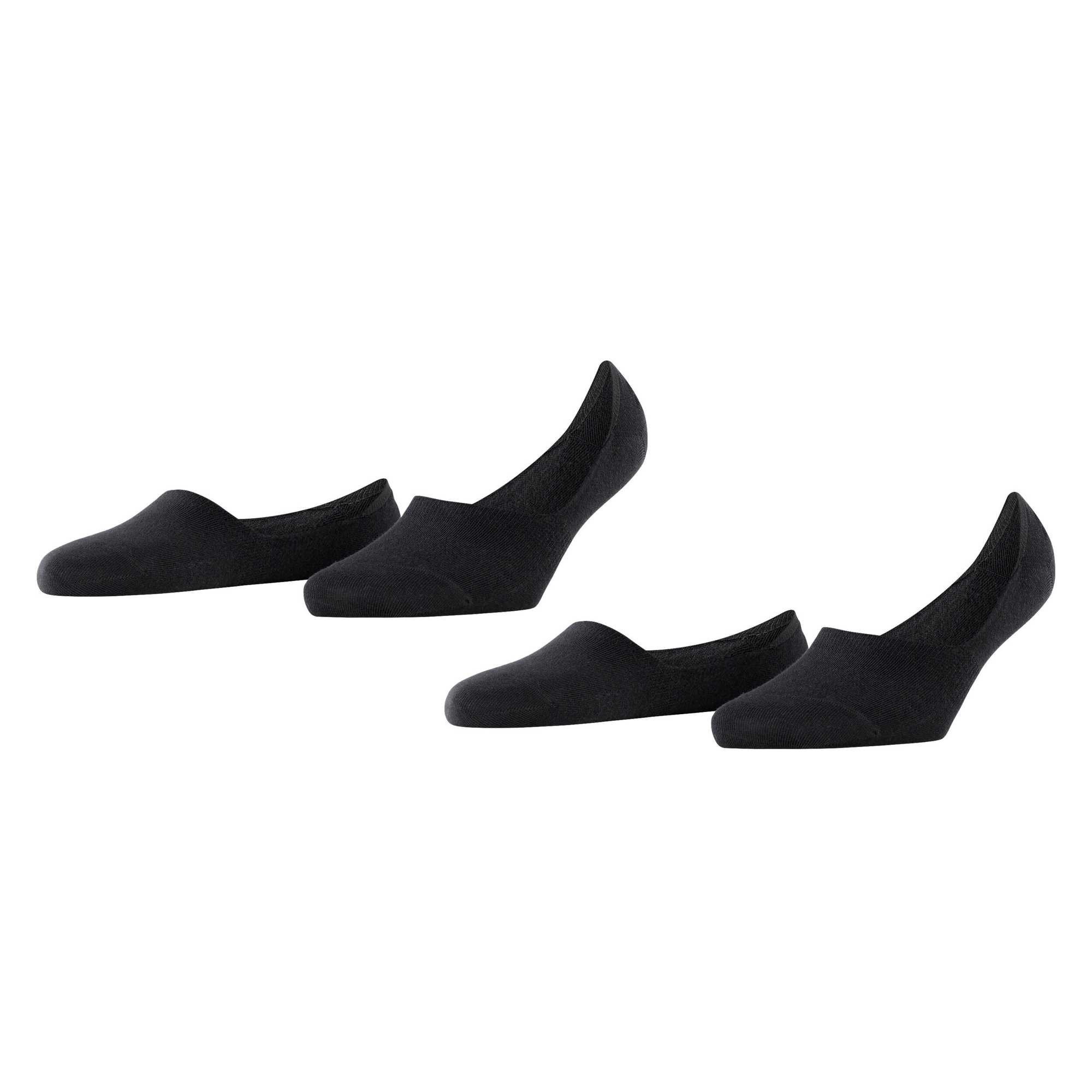 Burlington Calcetines para Mujer, paquete de 2 - Para todos los días IN, talón antideslizante, color sólido EVERYDAY IN 2P