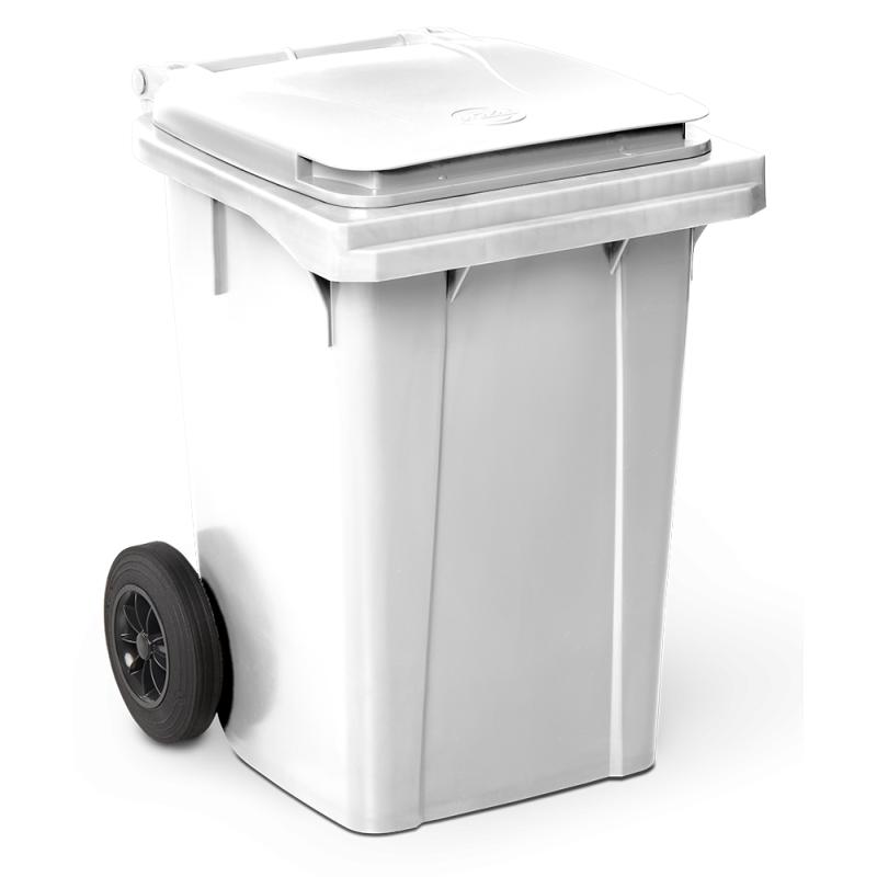 Contenedor de desperdicios con tapa y ruedas blanco 60 lts.