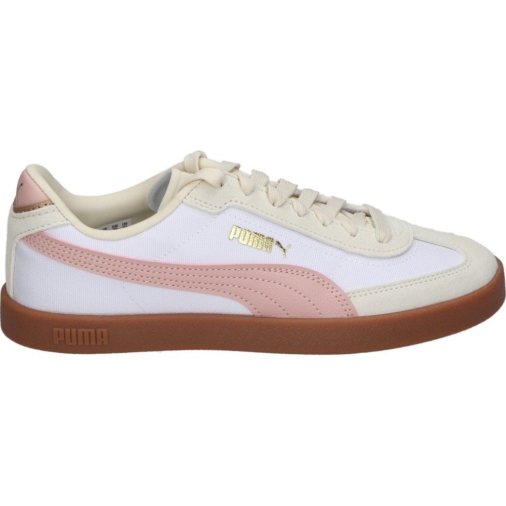 PUMA | Zapatillas Puma Club II Era para Mujer – Deportiva Blanca con Detalles en Rosa y Beige – Sneakers con Cordones – Estilosas – Cómodas y Versátiles – Moda – Modelo 401572-01