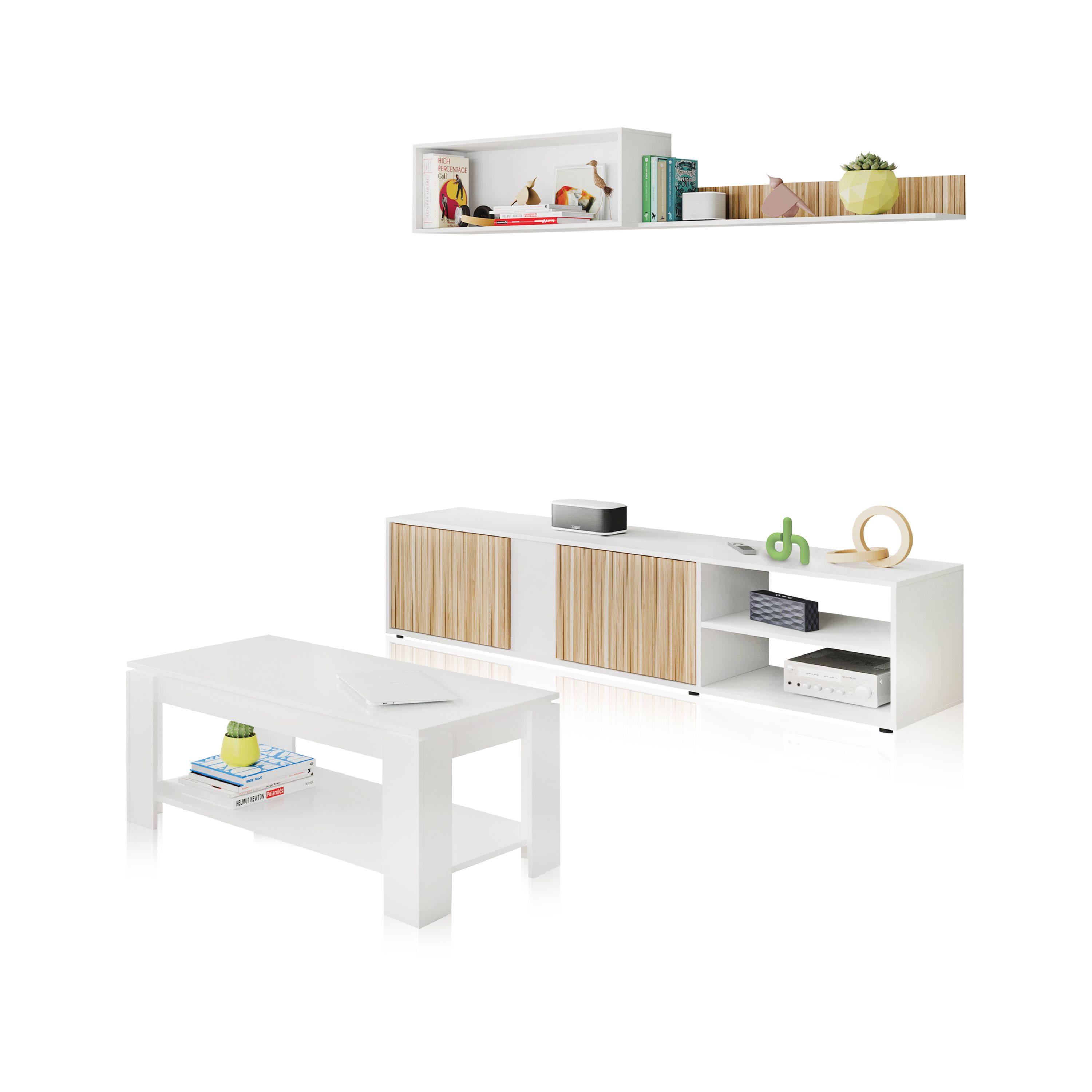 duehome - Pack salón con mesa de centro Alix Plus