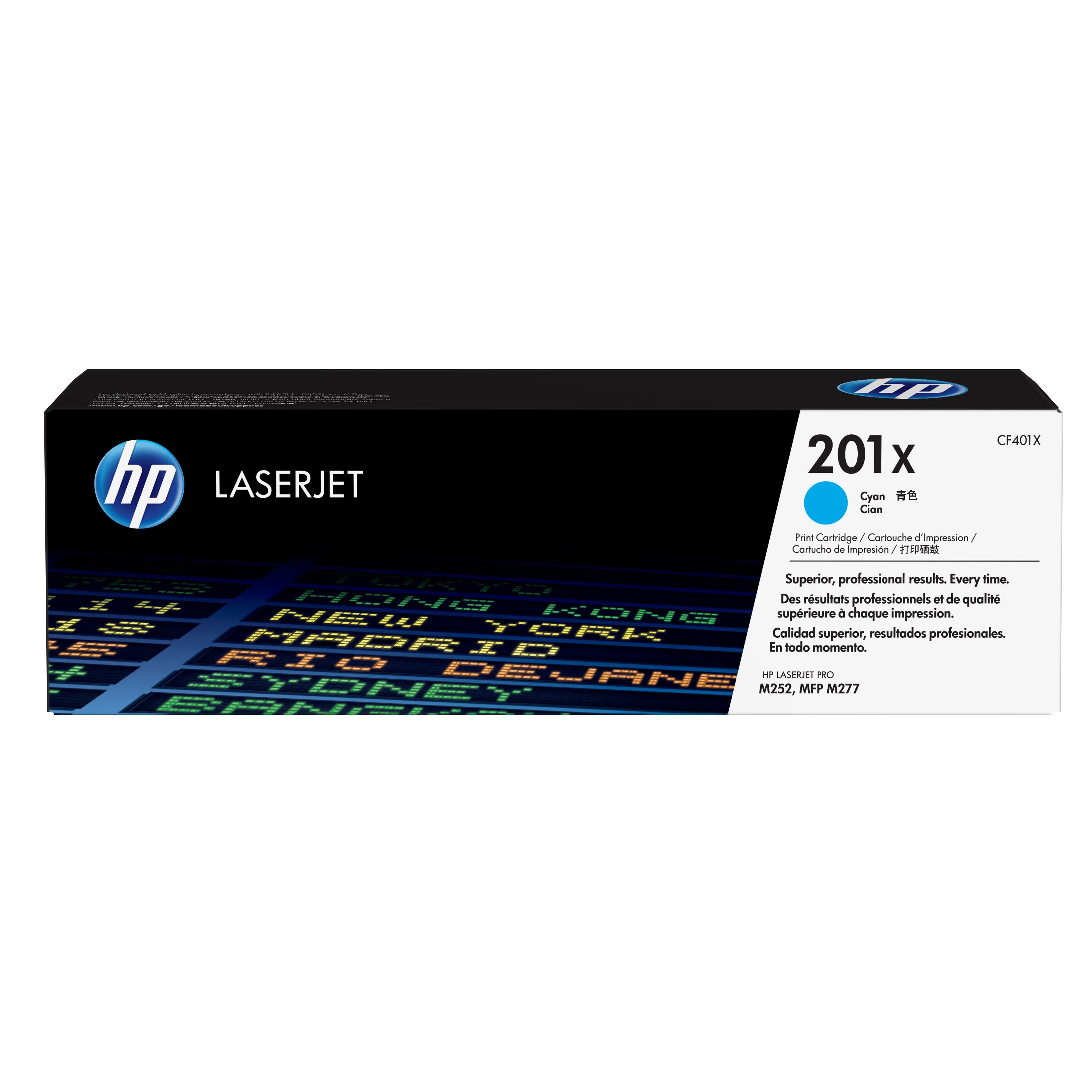 Hp cf401x cyan cartucho de toner original - 201x