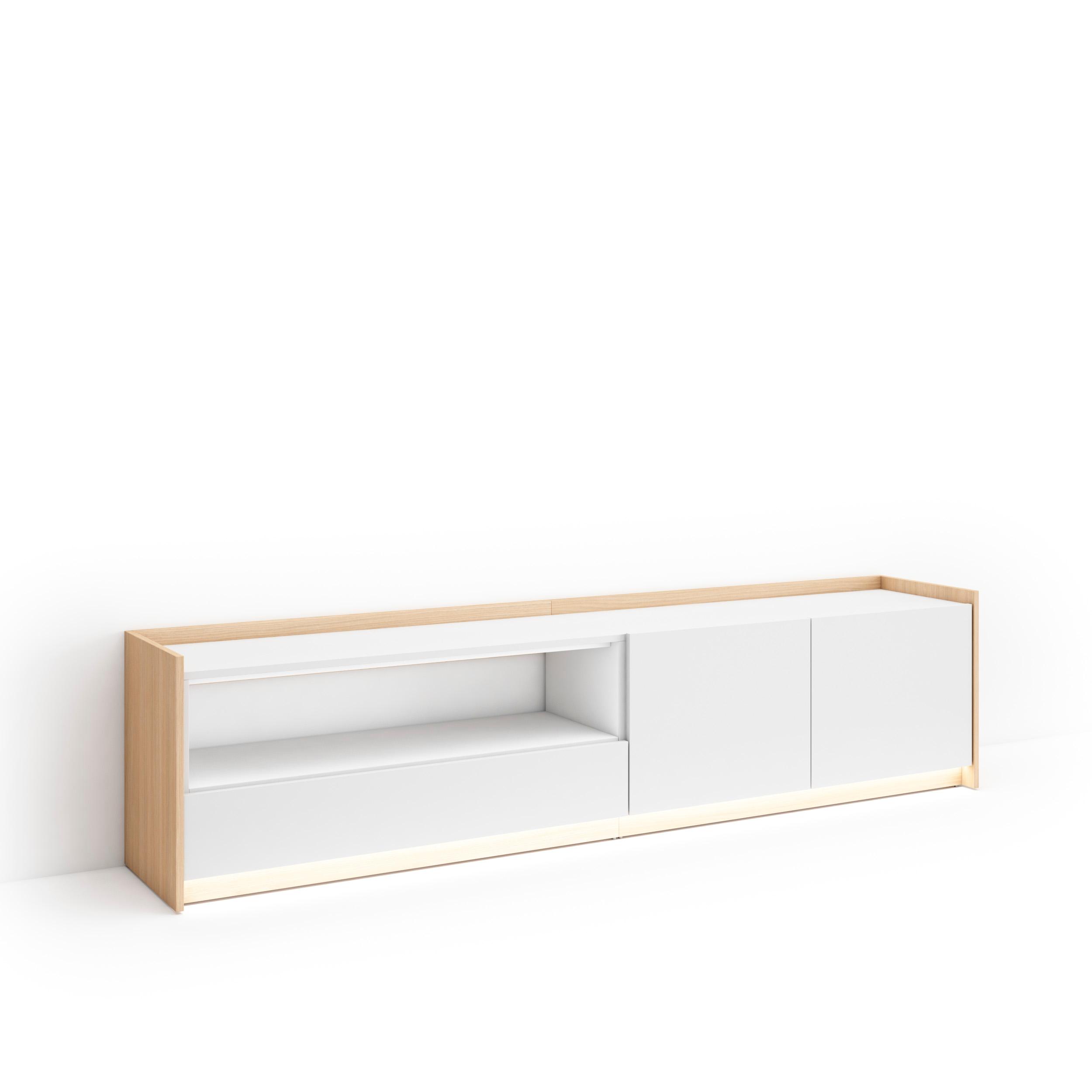 Mueble TV, Televisión, 207x37x50cm, Para TV hasta 80", LED