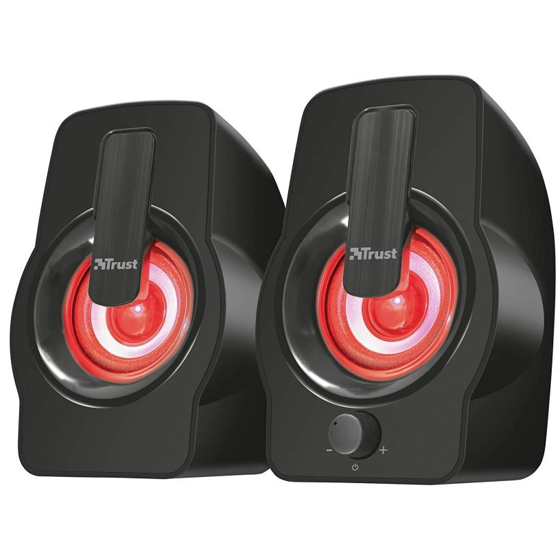 Altavoces Trust Gemi RGB 2.0 para PC con Iluminación LED y Potencia Máxima de 12W