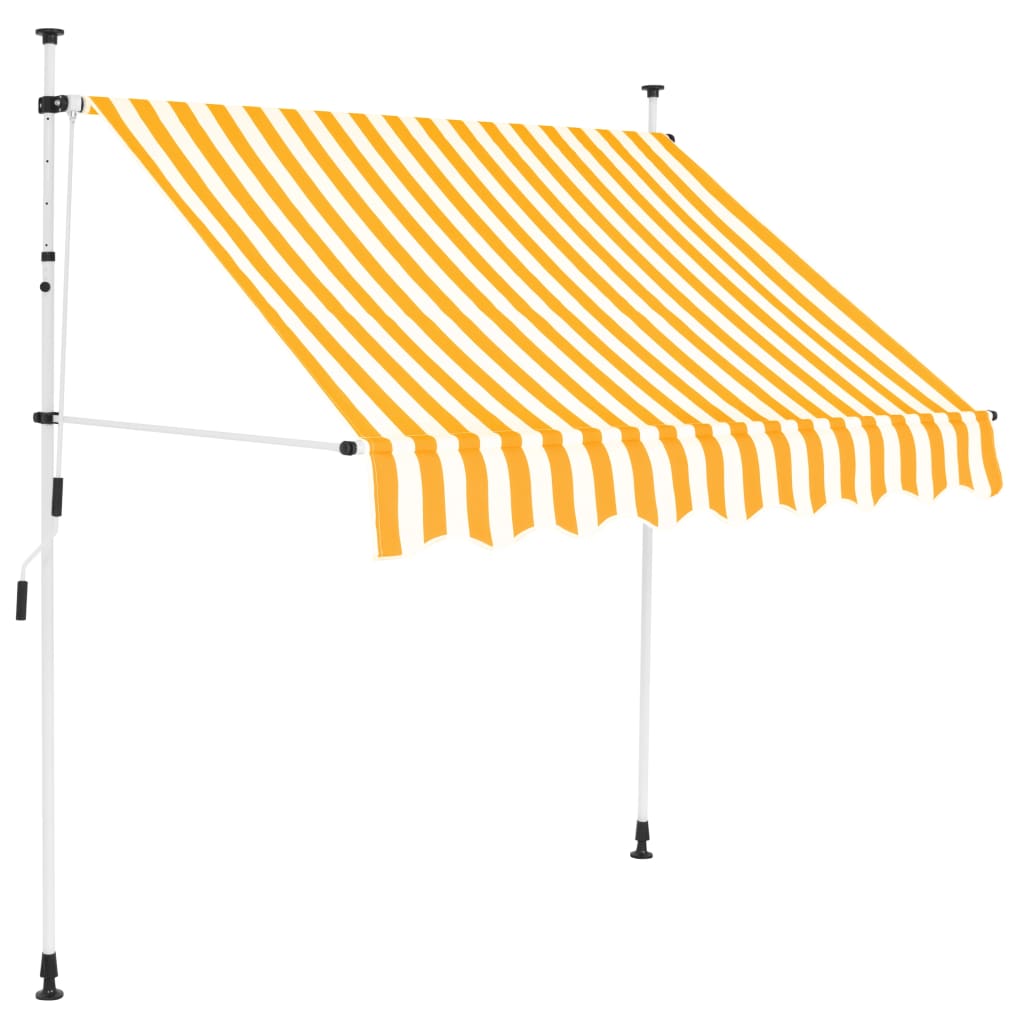 Vidaxl Toldo Manual Retráctil 150 Cm Color Azul y Blanco