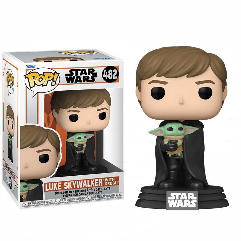 Funko Mandalorian Luke Skywalker  y Grogu Baby Yoda Child niño 482 Star Wars Funko Pop