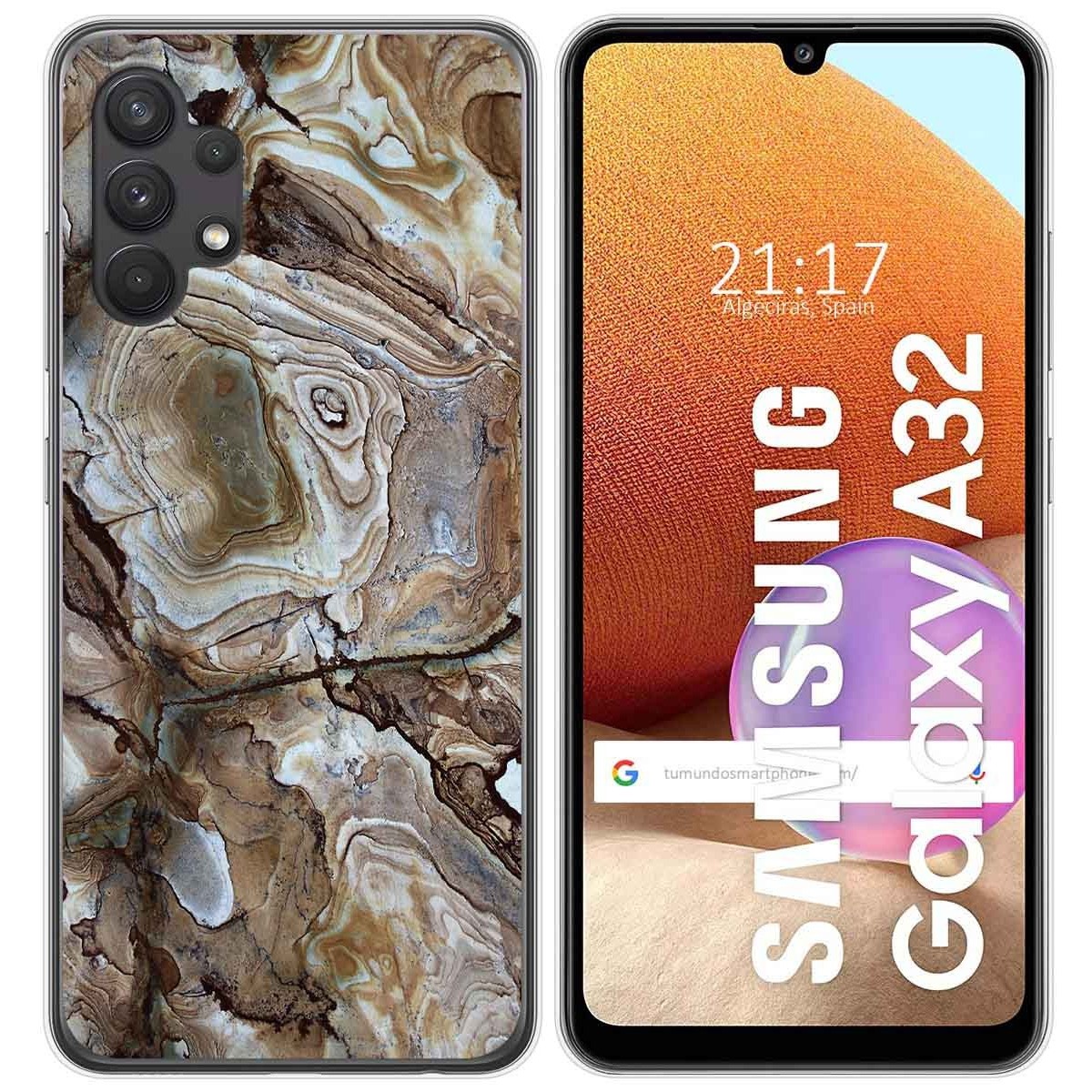 Tumundosmartphone Funda Gel Tpu para Samsung Galaxy A32 4G diseño Mármol 14 Dibujos