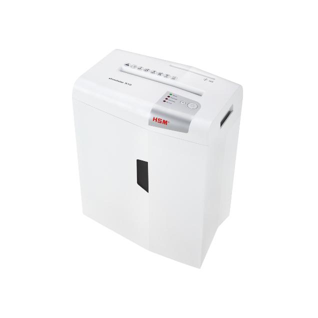 HSM X10, Particle-cut shredding, 22 cm, 4.5 x 30 mm, 20 L, 58 dB, Botones