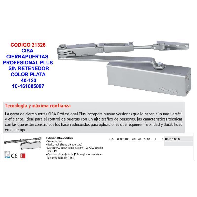 Cisa cierrapuertas profesional plus s-retene 40-120 1c-161005097