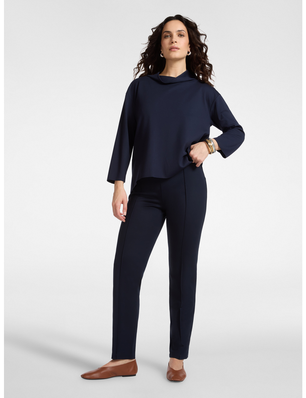 Elena Mirò - Pantalones slim mezcla viscosa