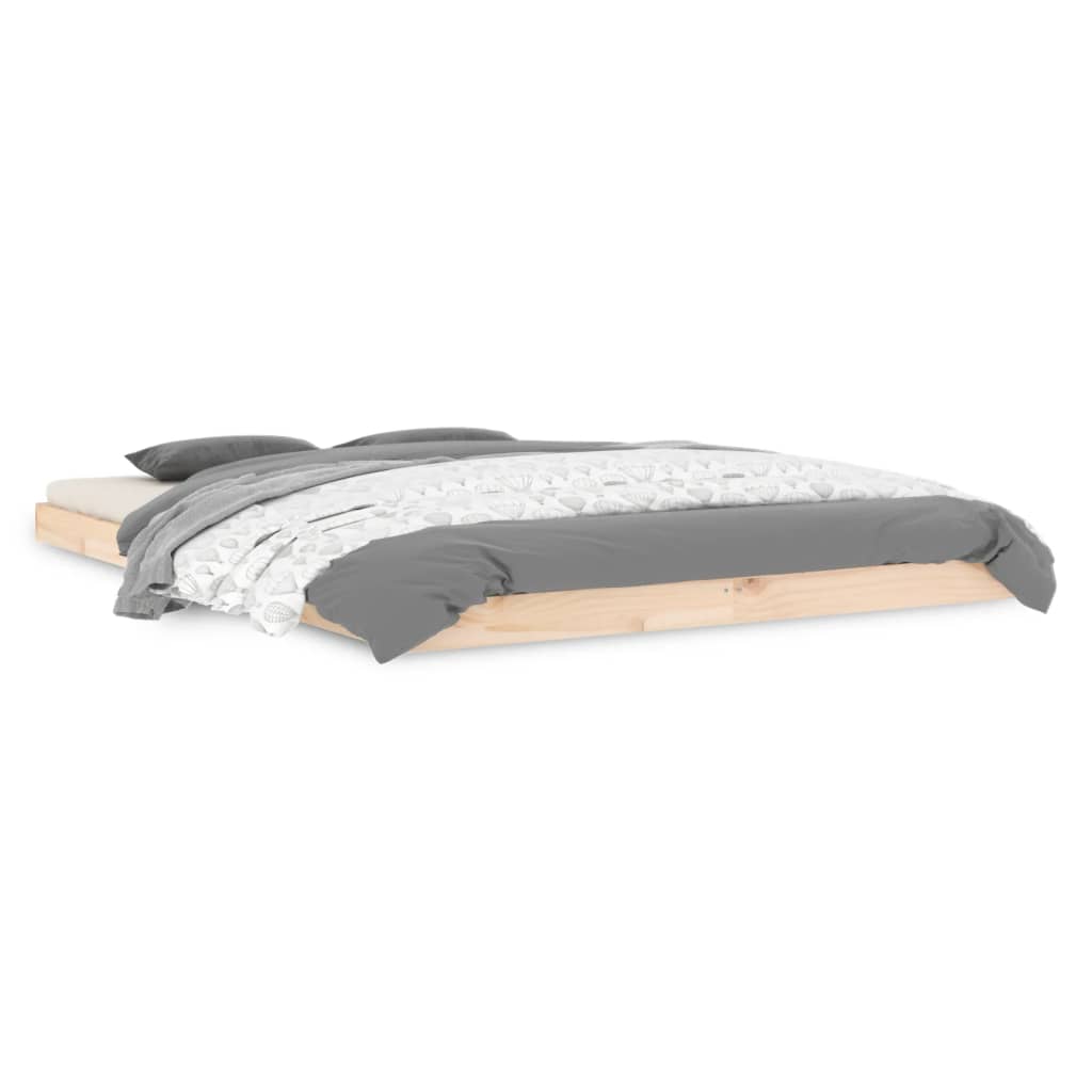vidaXL Estructura de cama sin colchón madera de pino 140x200 cm