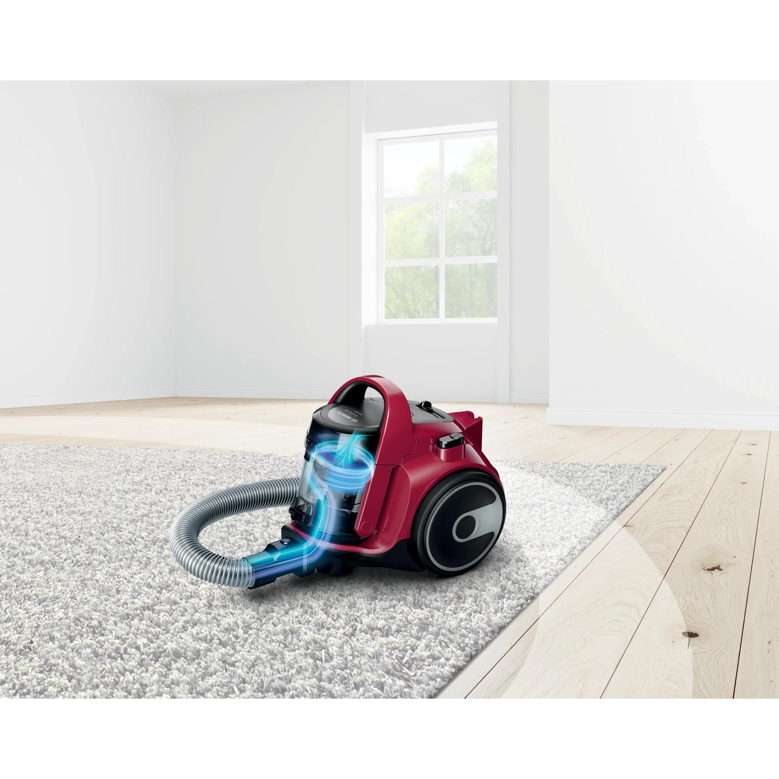 Aspirador Aspirador sin bolsa BOSCH BGC05A322  | Sin bolsa, 700W, 78dB, 9 m Radio, rojo, Rojo