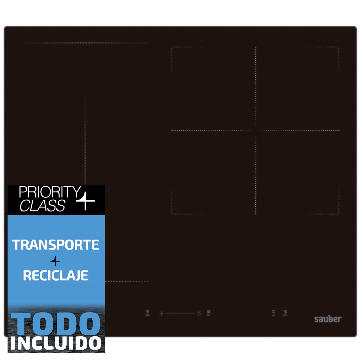 Vitroceramica induccion SAUBER SERIE 7-8000 flex ancho 60 cm