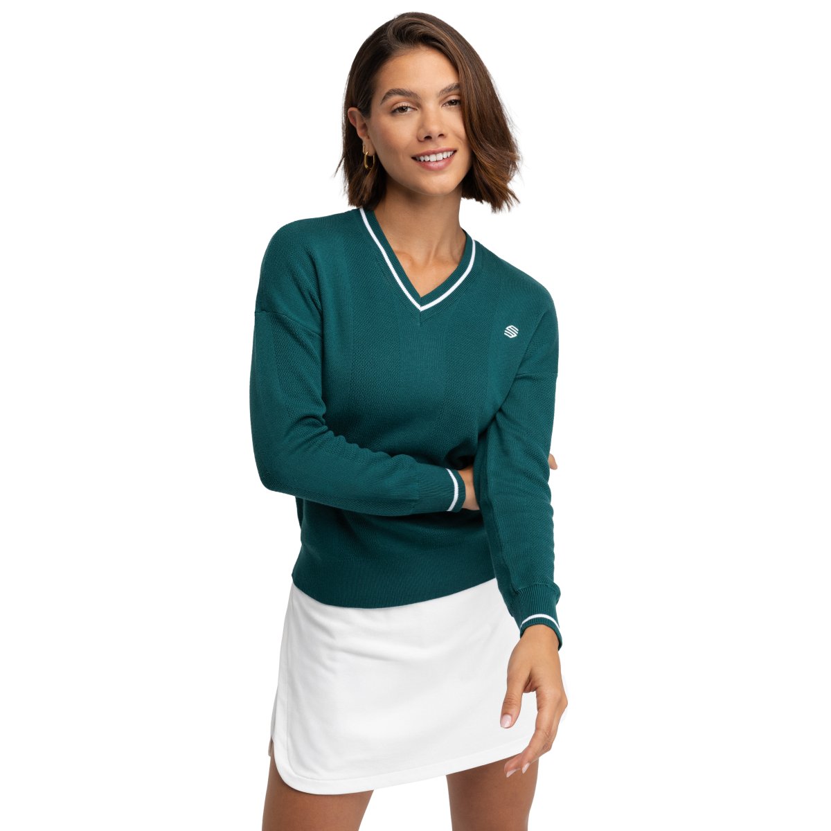 SIROKO - Jersey Punto Cuelo Pico HAGEN Colección Golf en color Verde para Hombre_