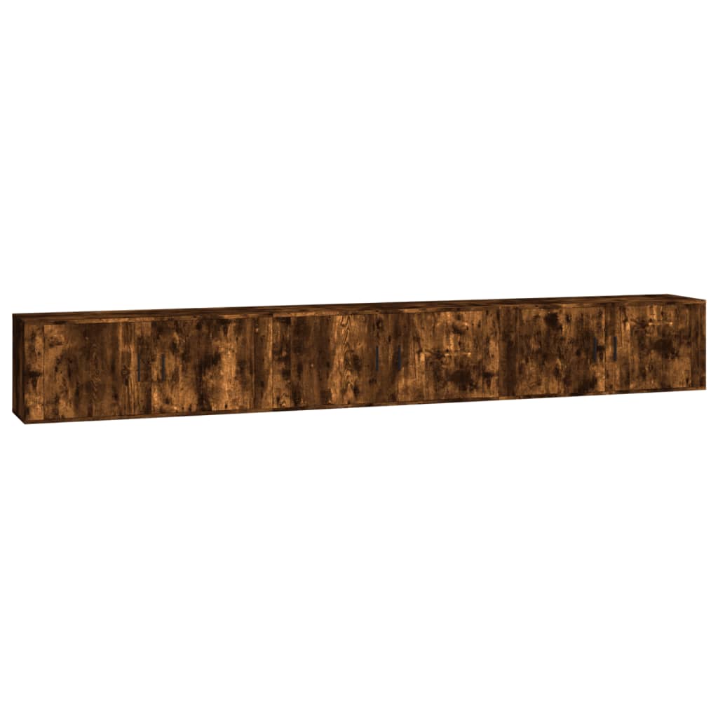 Vidaxl Mueble de TV de Pared 3 Uds 100x34,5x40 Cm Roble Ahumado