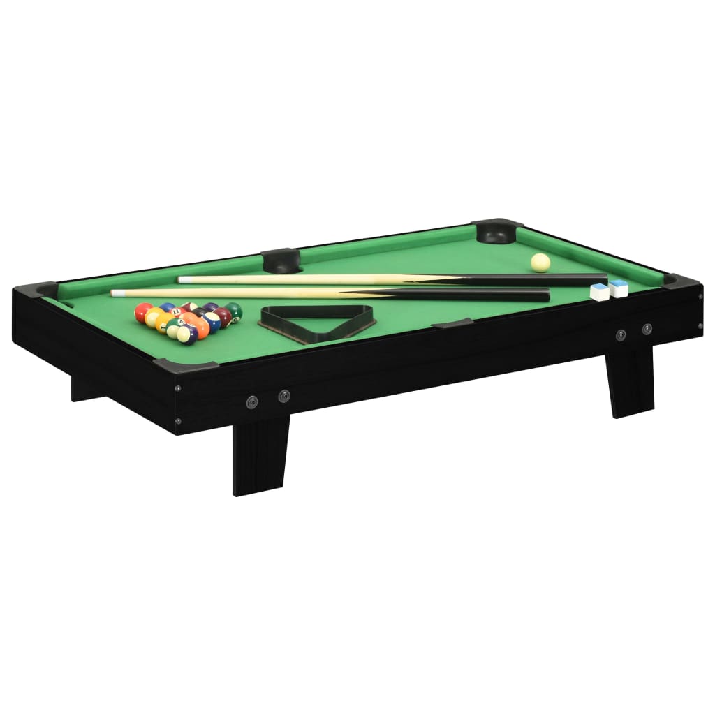 vidaXL Mini Mesa de Billar y 92x52x19cm Juego Simulación Deportes Color Marrón y verde,  Negro y verde, y mas