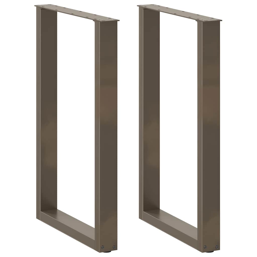 vidaXL Patas para mesa de bar en forma de U (2 unidades) 60 x (90-91) cm, acero