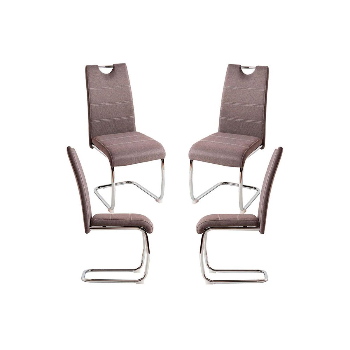 Regalos Miguel - Packs Sillas Comedor - Pack 4 Sillas Hallen Tela - Gris