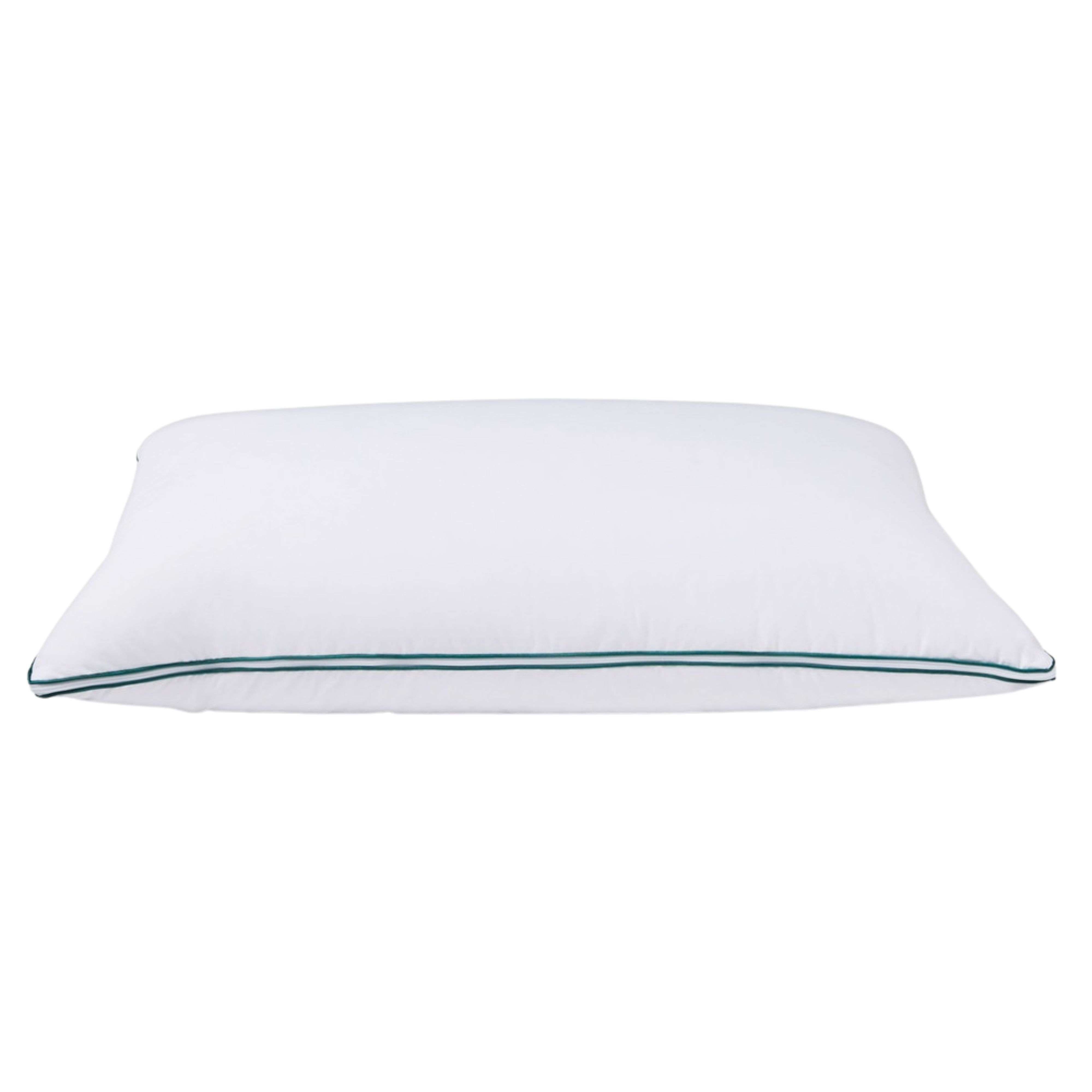 Miroytengo Almohada Ergocombi de Algodón, Firmeza Regulable, 2 Rellenos Ergoflakes, Cremallera 3 lados Color Blanco