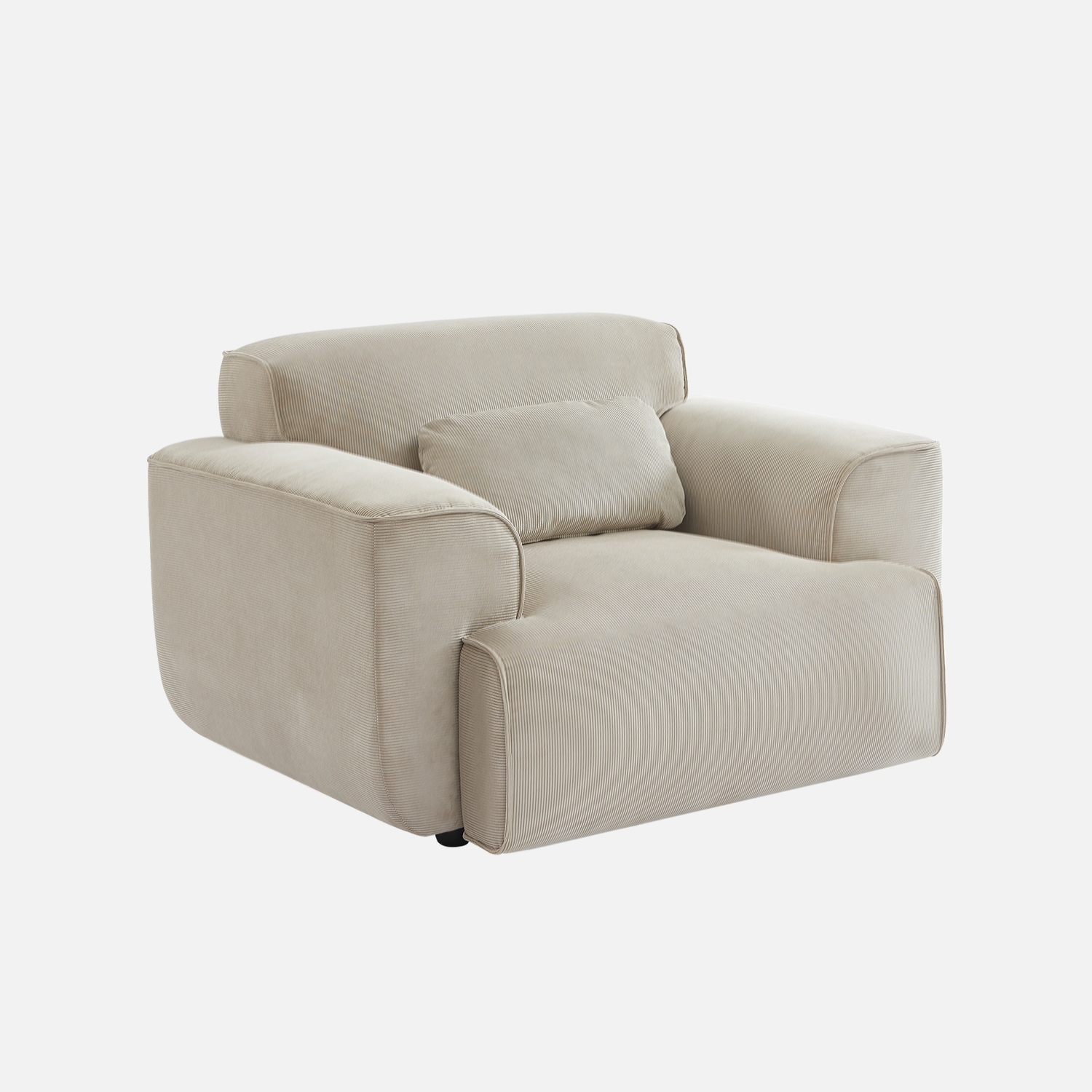 sweeek - Sillón de pana con cojín , Wallas pana , 116x97x73