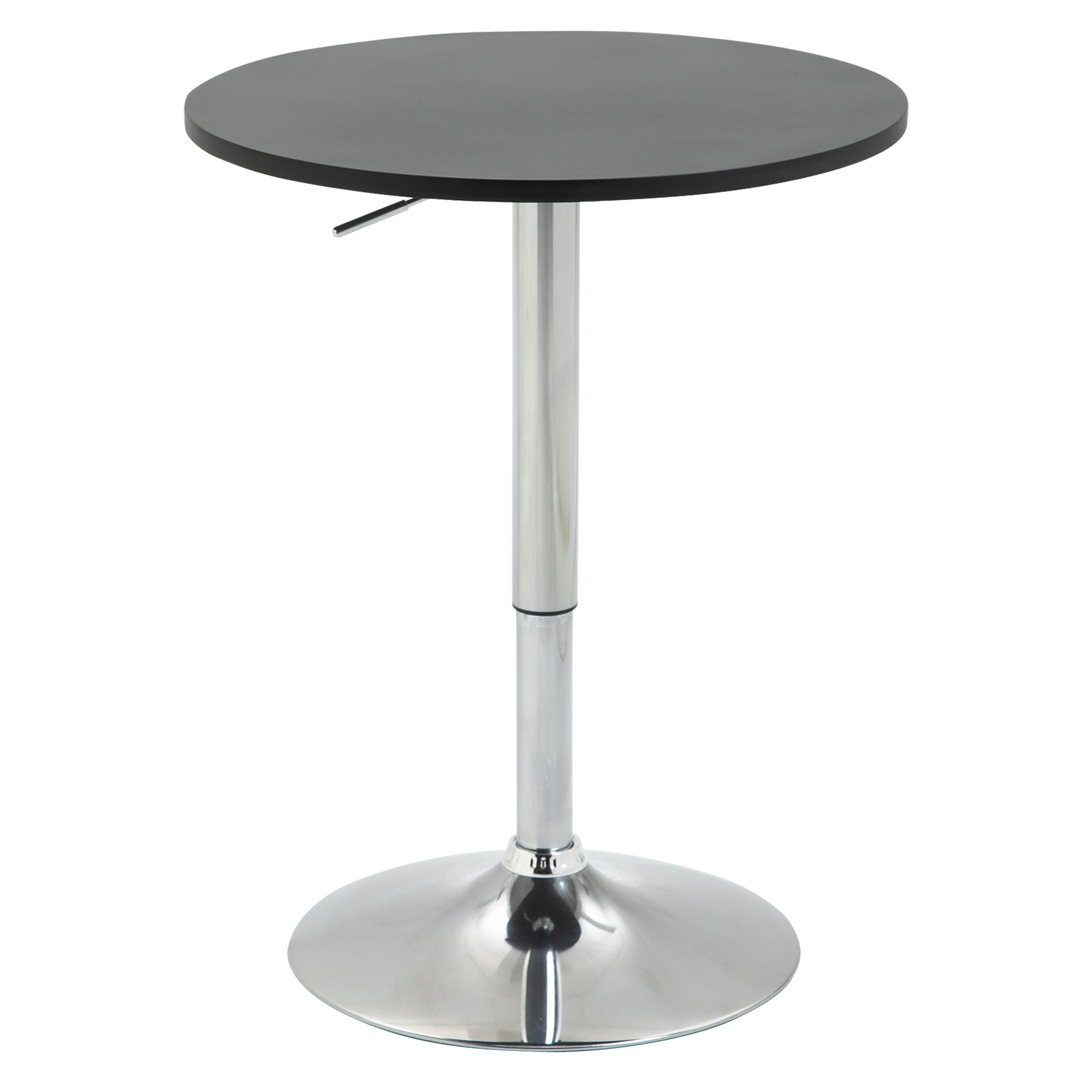 HOMCOM Mesa de Bar Regulable en Altura con Base Redonda y Antideslizante para Cocina Comedor Ø60x69-93 cm