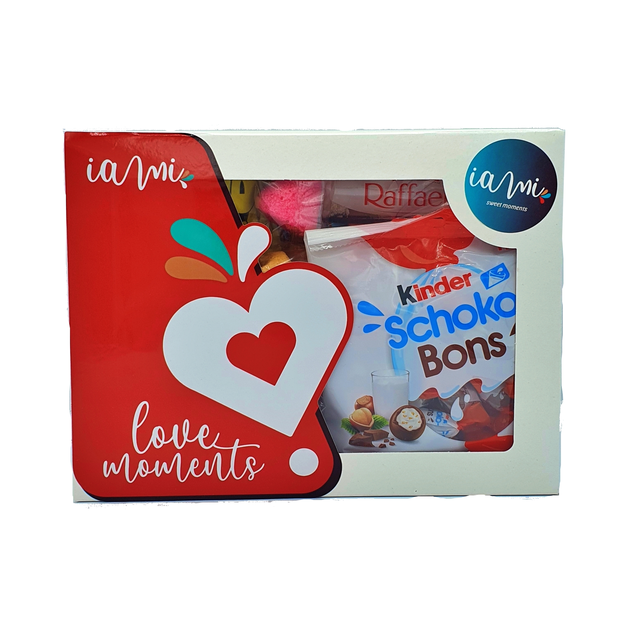 Caja Regalo Chocolates Kinder - Chuches - Nutella - Jumper - Ferrero. LOVE MOMENTS. +50 Unidades. Regalo Original de Chuches y Chocolatinas. Edicion LOVE MOMENTS - SAN VALENTIN [IAMI]