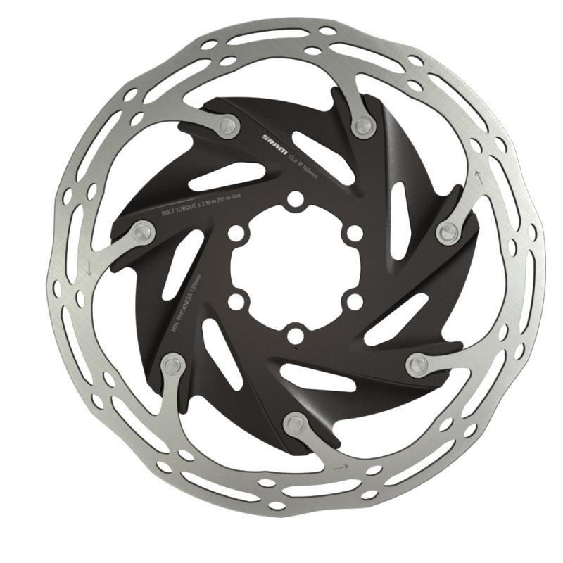 SRAM | Disco De Freno Centerline X Road Biselado  Negro-Plata  - Diseñado específicamente para la conducción en carretera, el rotor SRAM CenterLine XR (CLX-R) es el complemento perfecto para un nuevo