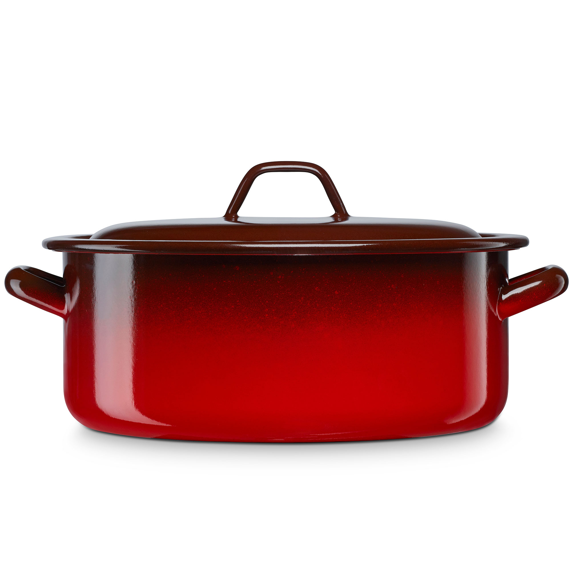 Briebe Ignea Cacerola Inducción 36cm Cazuela 15 L Grande, Tapa, Acero Esmaltado Fuego Horno, Vintage, , Rojo