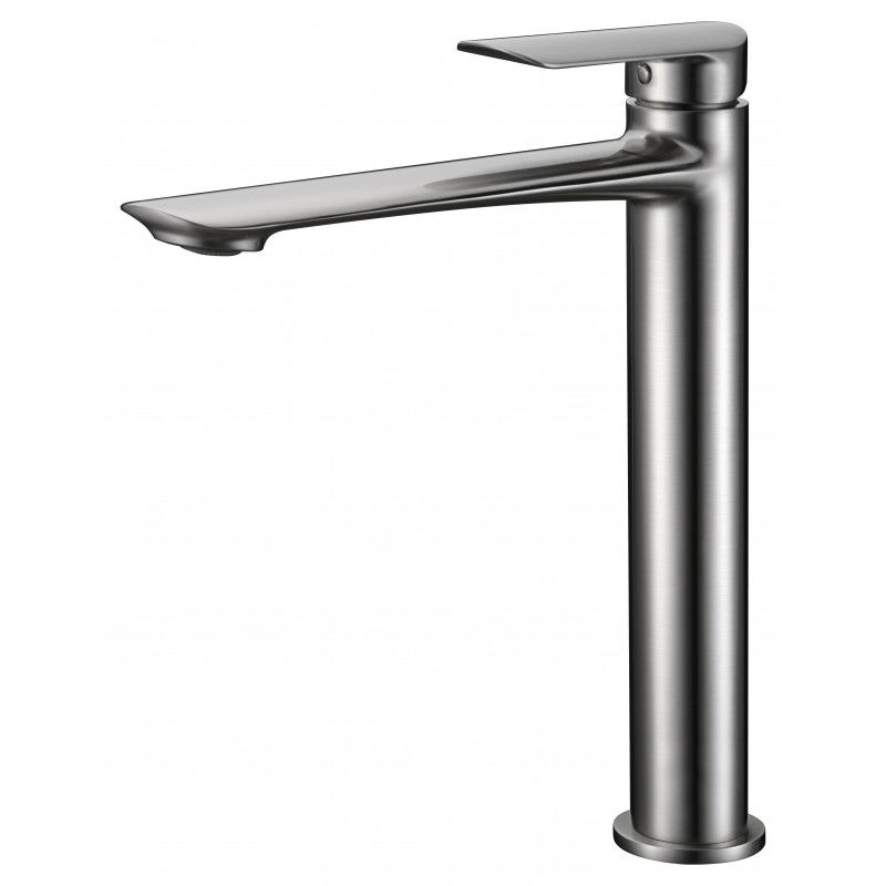 Imex Ural BDG040-3NQ grifo monomando lavabo caño alto níquel cepillado mate