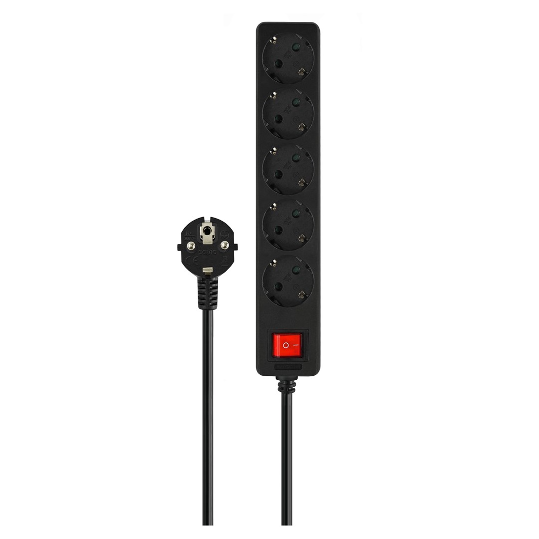 Savio LZ-15 regleta inteligente 5 salidas AC Universal 5 m 0 2500 W Negro