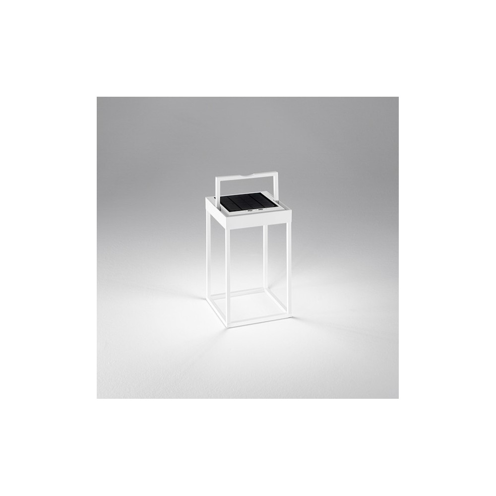 Lámpara de Mesa Solar y recargable CAGE de Perenz Blanco Mate H30cm