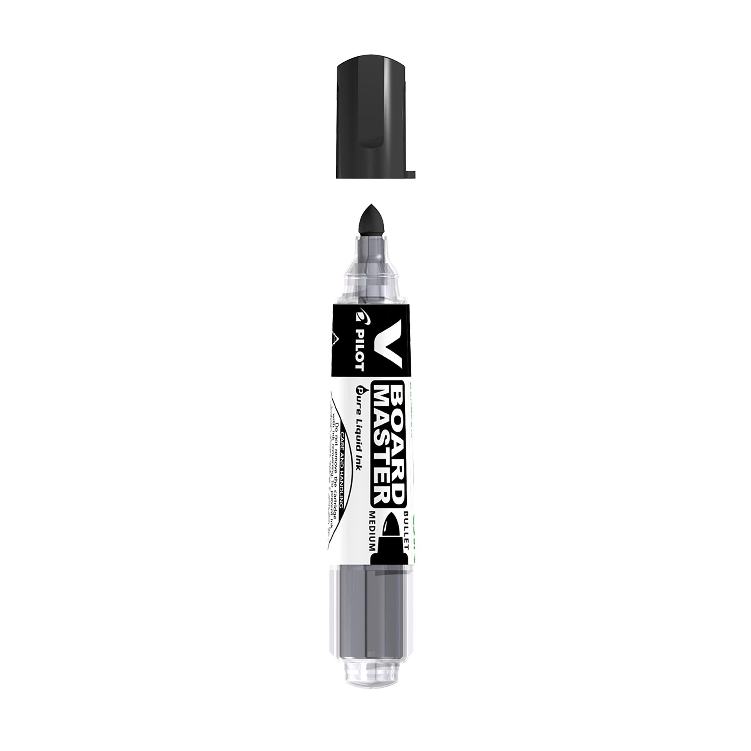 Pilot - V-Board Master- Rotulador de pizarra - Marcador - Negro - Begreen - Punta Conica Media - (Caja 10 unidades)
