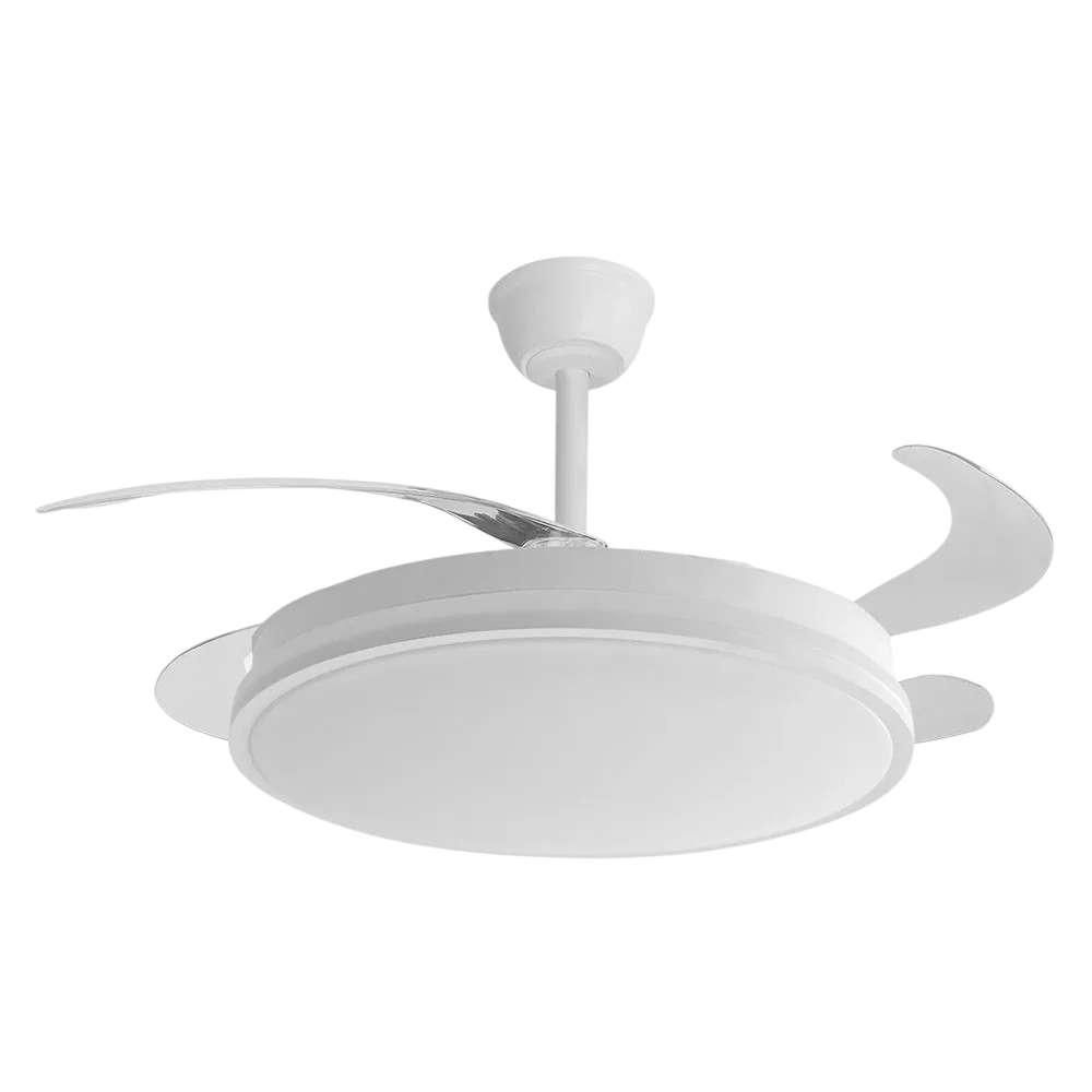 Ventilador Dc Guerrero 44w Blanco 4asp 107d 4900lm 3500-4000-6500k Remoto Y Temporizador
