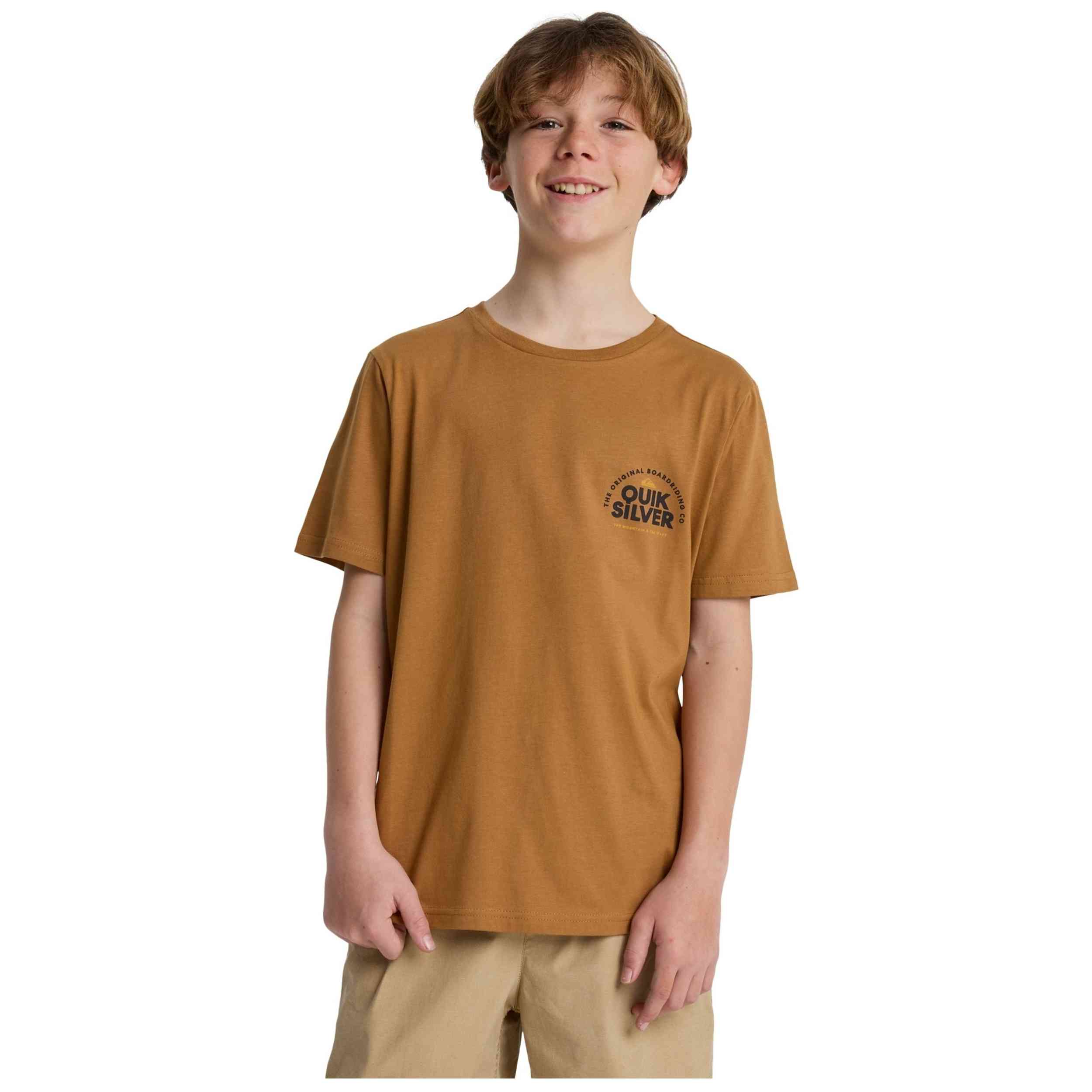 Camiseta De Manga Corta Quiksilver modelo 077-53345381581139 para Niños en color Marron