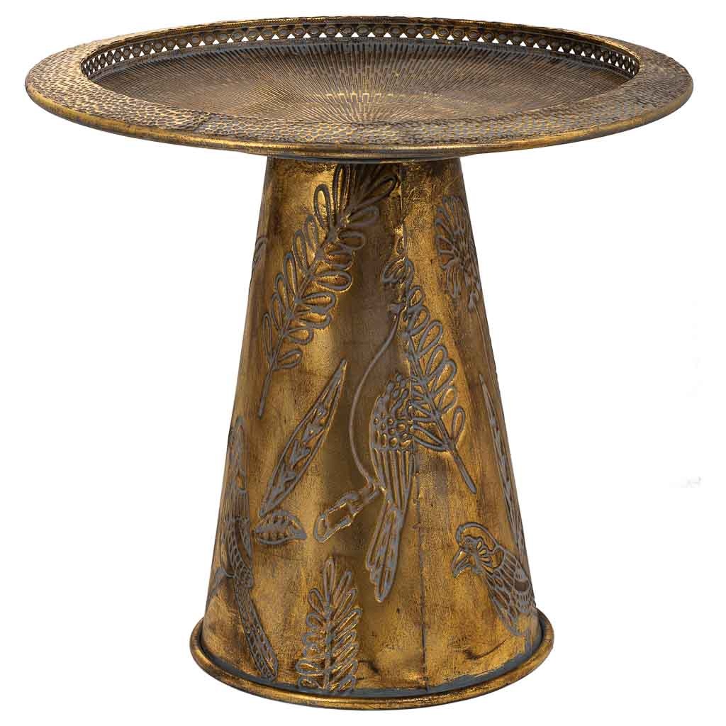 Wonderlust Deco - Mesa auxiliar de metal dorada 52.5x52.5x48.5 Dorado 52.5x52.5x48.5h cm