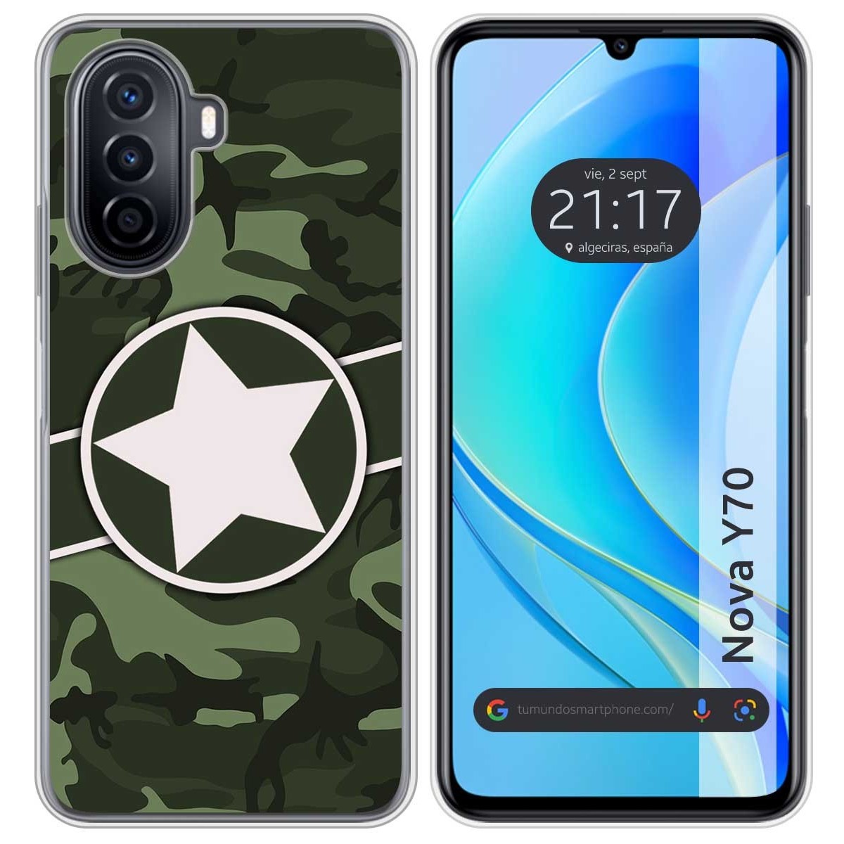 Funda Silicona para Huawei Nova Y70 diseño Camuflaje 01 Dibujos