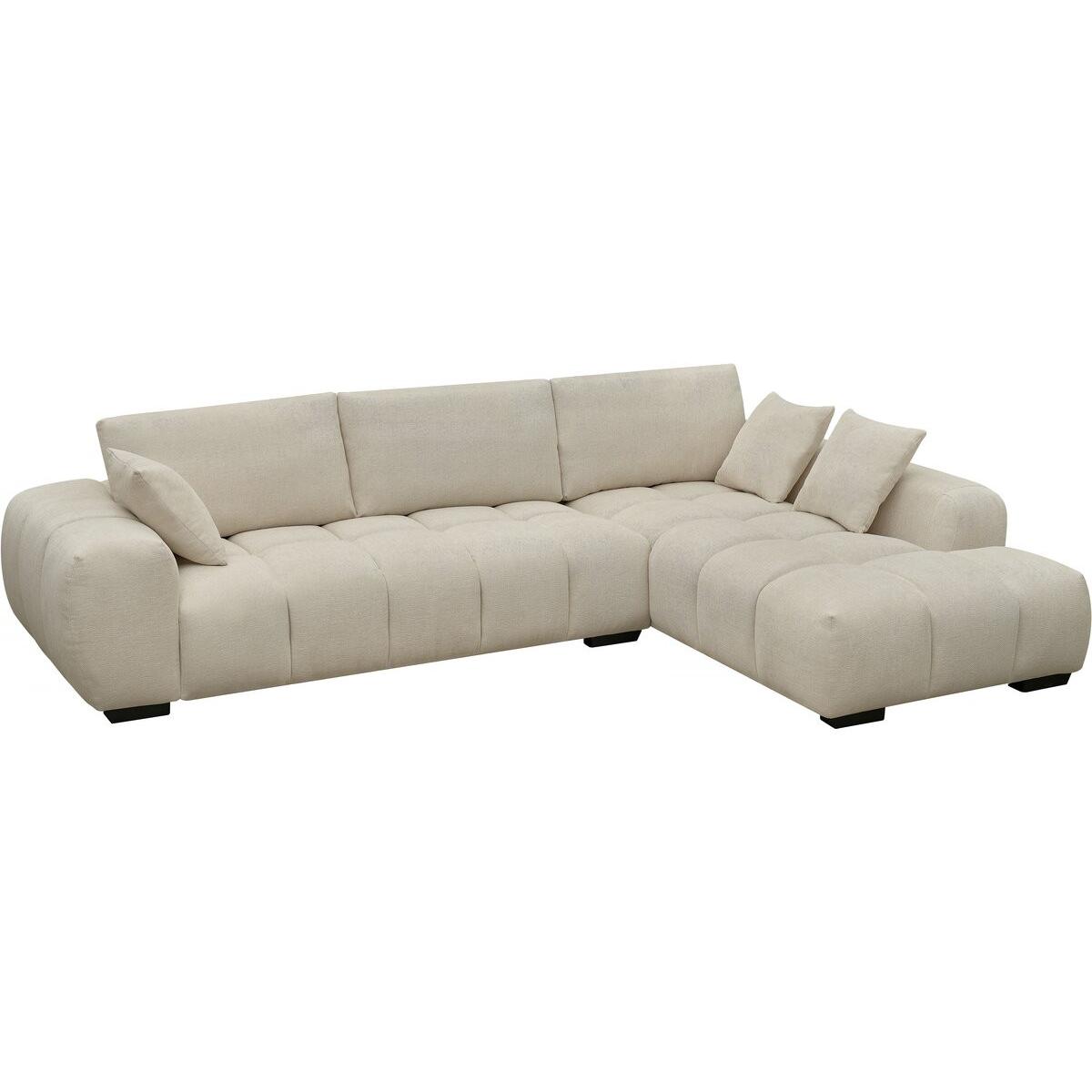 Habitat y Jardin - Sofá esquinero de tela "Monceau" – 3 plazas – Beige