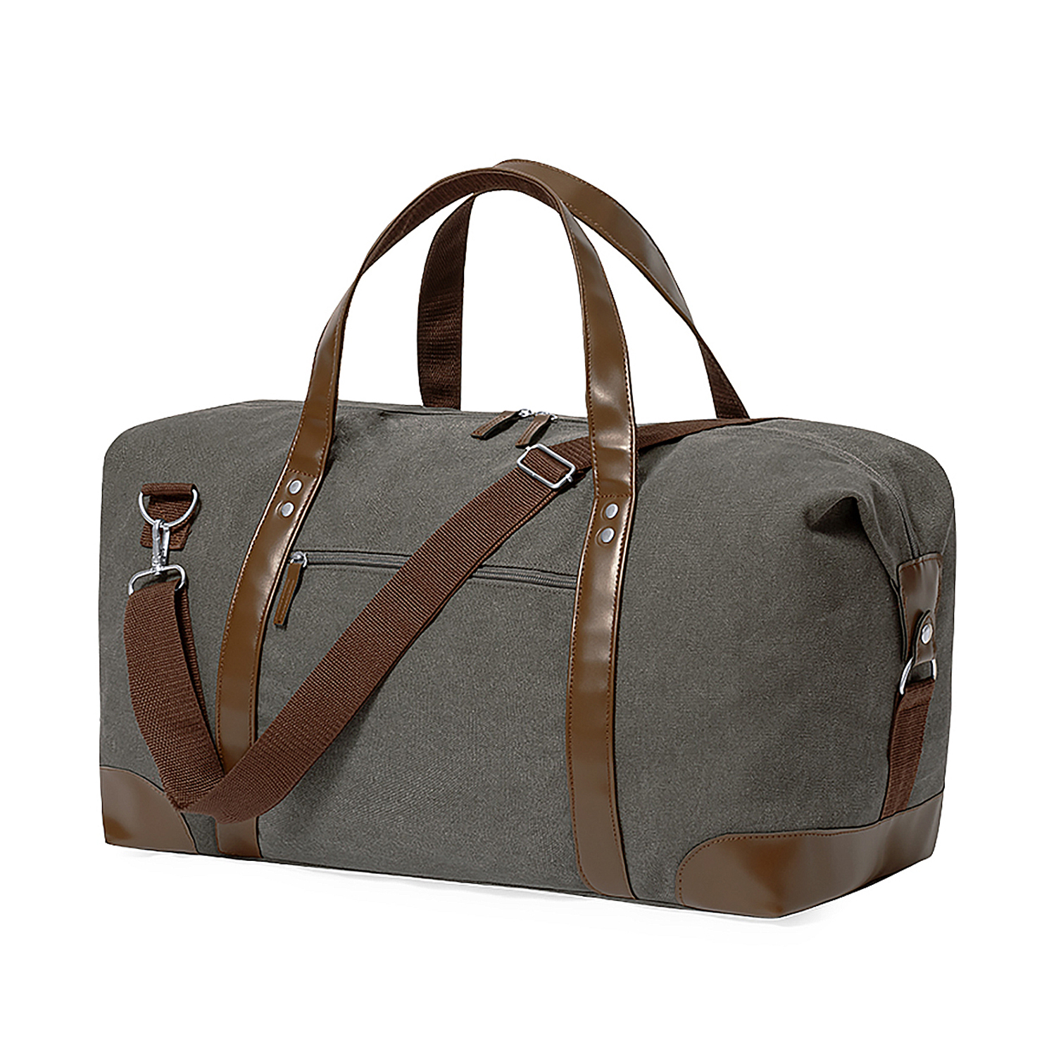 DAM Bolso viaje retro canvas 475gsm 70x36x24 Cm. Color: Gris